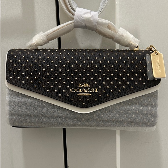 Coach (NWT) Klare Envelope Crossbody Bag In Signature Canvas With Rivets - Picture 6 of 17